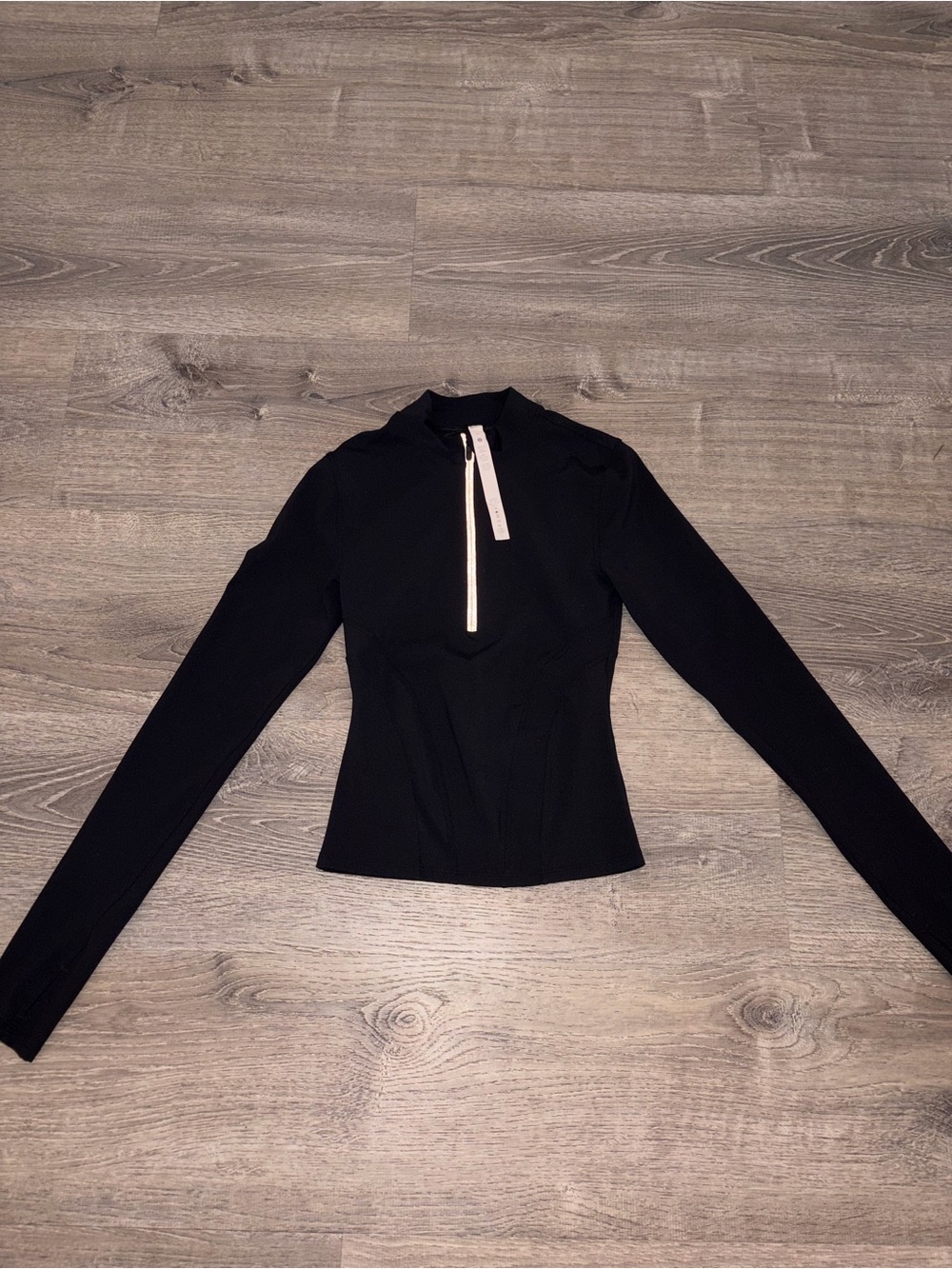 Lululemon Women's Black Long-Sleeve Zip-Front Top